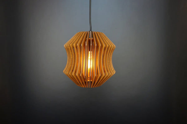 Wood Pendant Light Set of 3, Modern Hanging Chandelier