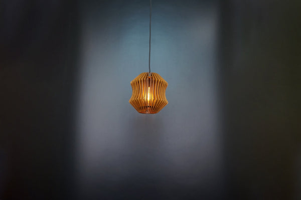 Wood Pendant Light Set of 3, Modern Hanging Chandelier
