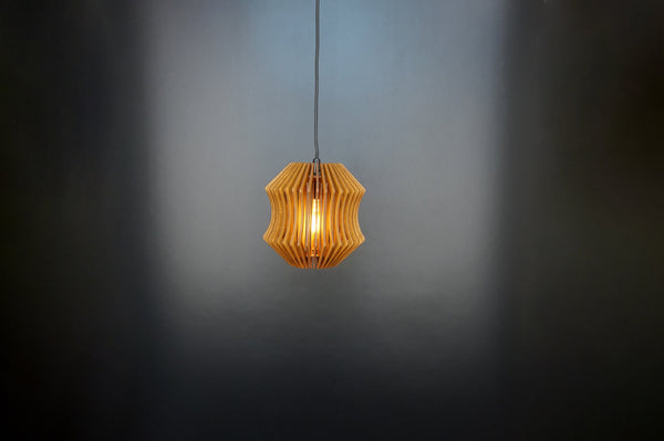 Wood Pendant Light Set of 3, Modern Hanging Chandelier