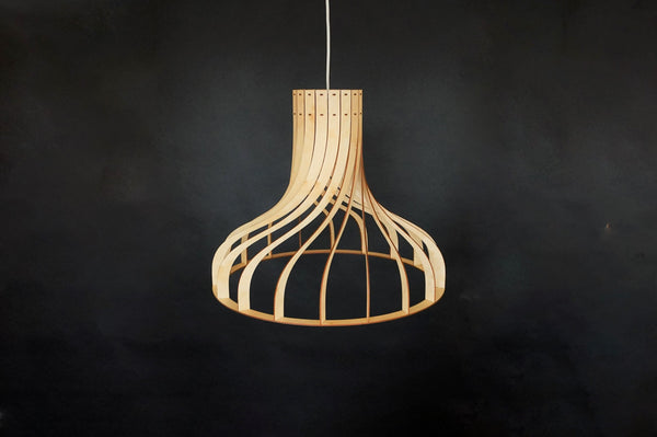Wood Pendant Light, Geometric Chandelier for Dining Room