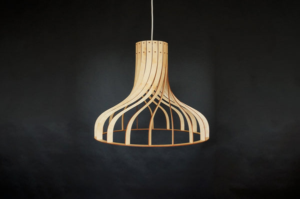 Wood Pendant Light, Geometric Chandelier for Dining Room