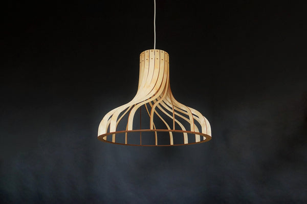 Wood Pendant Light, Geometric Chandelier for Dining Room