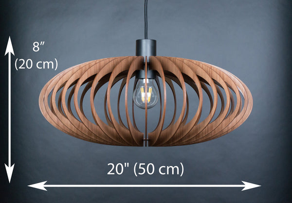 Wooden Ceiling Light, Geometric Dining Pendant