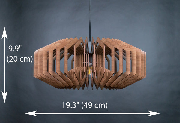 Wood Pendant Light, Rustic Wooden Chandelier