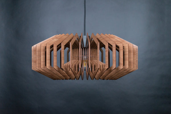 Wood Pendant Light, Rustic Wooden Chandelier