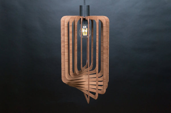 Wood Ceiling Lamp, Minimal Chandelier Light