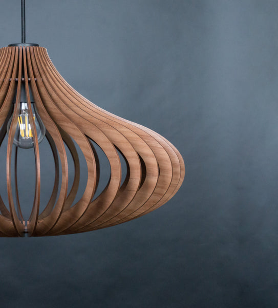 Wooden Chandelier, Ceiling Fixture Light Shade