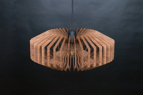 Wooden Ceiling Light, Geometric Scandinavian Chandelier