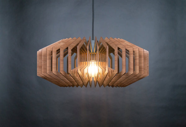 Wood Pendant Light, Rustic Wooden Chandelier