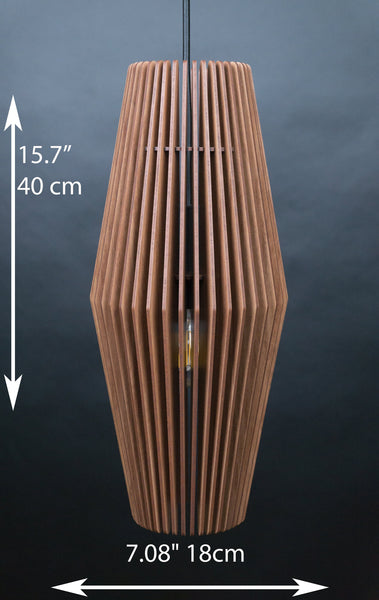 Wood Ceiling Lamp, Geometric Dining Chandelier