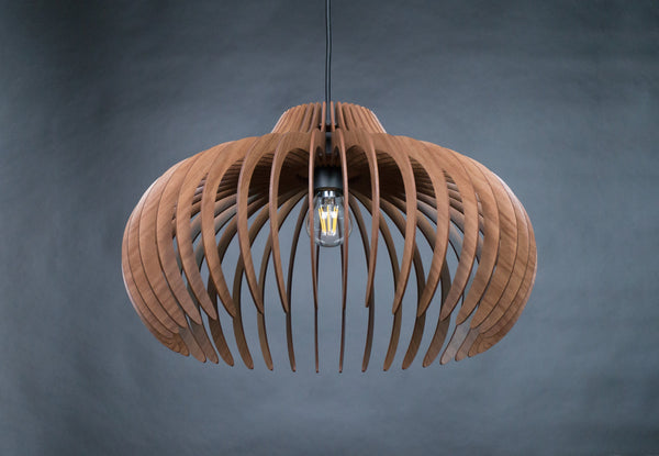 Wood Ceiling Lamp, Geometric Chandelier