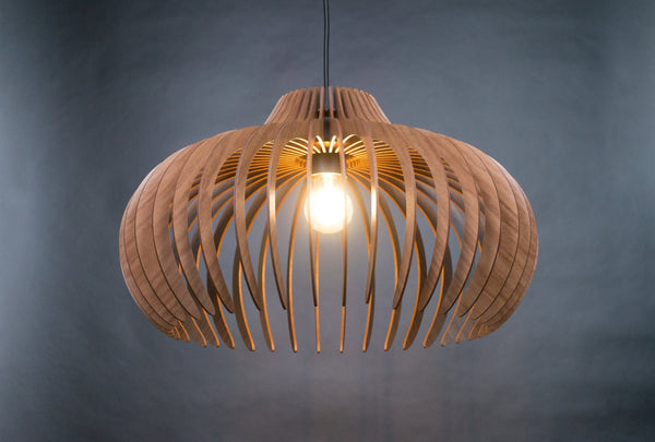 Wood Ceiling Lamp, Geometric Chandelier