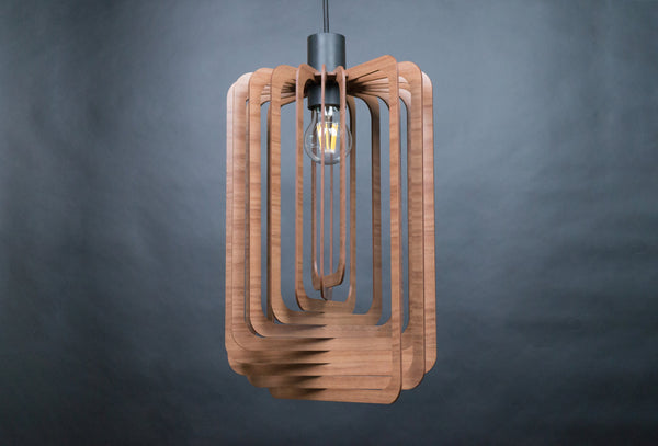 Wood Ceiling Lamp, Minimal Chandelier Light