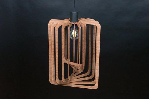 Wood Ceiling Lamp, Minimal Chandelier Light