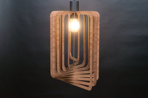 Wood Ceiling Lamp, Minimal Chandelier Light