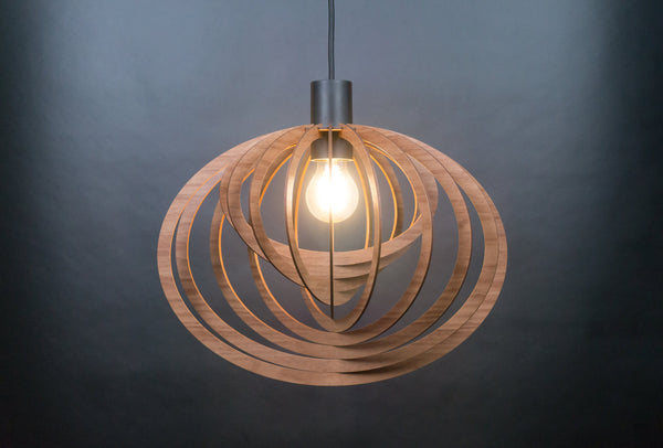 Wooden Pendant Light, Modern Ceiling Fixture