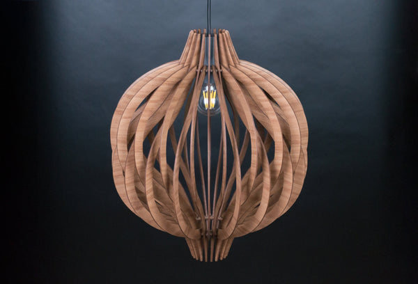 Wooden Pendant Lampshade, Hanging Light Fixture