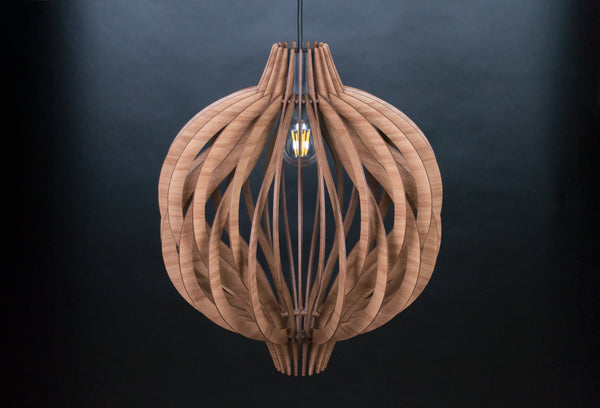 Wood Pendant Light, Hanging Lampshade Fixture