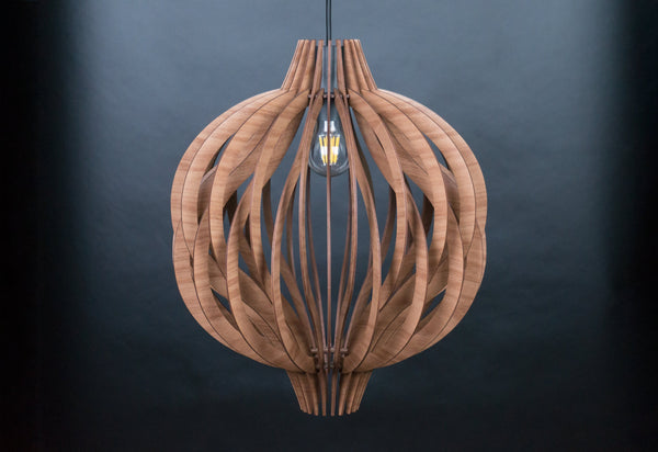 Wood Pendant Light, Hanging Lampshade Fixture