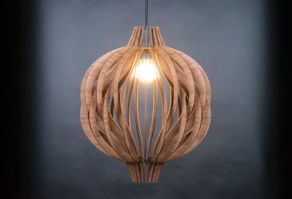 Wooden Pendant Lampshade, Hanging Light Fixture