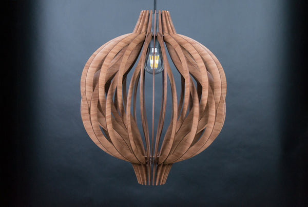 Wooden Pendant Lampshade, Hanging Light Fixture