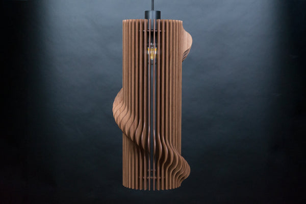 Wooden Ceiling Lamp, Geometric Pendant Chandelier
