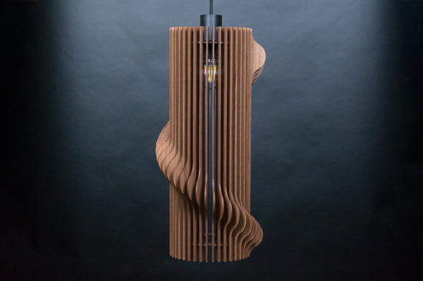 Wood Pendant Light, Geometric Contemporary Chandelier