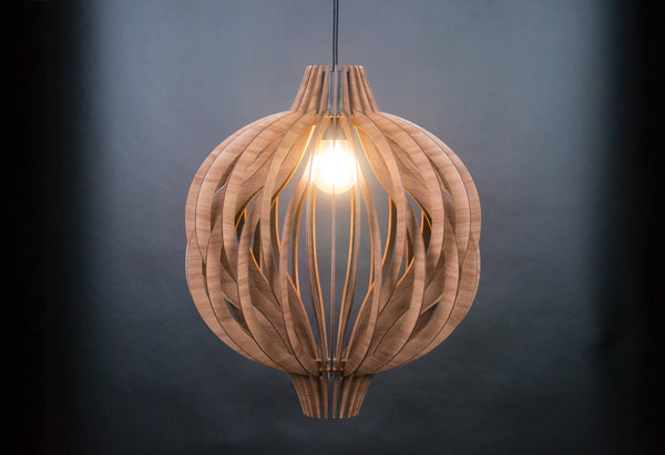 Wood Pendant Light, Hanging Lampshade Fixture