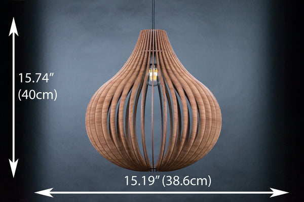 Wooden Pendant Lamp, Nordic Chandelier Fixture