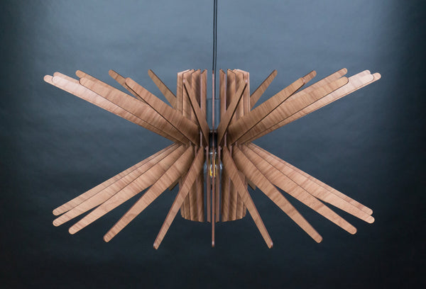 Wood Pendant Light, Modern Chandelier Fixture