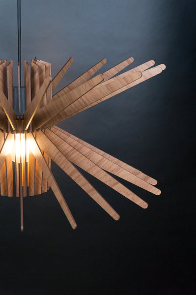 Wood Pendant Light, Modern Chandelier Fixture