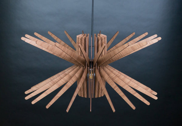 Wood Pendant Light, Modern Chandelier Fixture