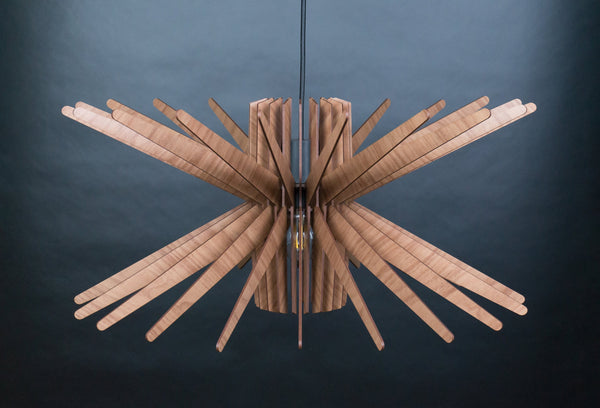 Wood Pendant Light, Modern Chandelier Fixture