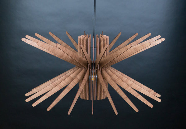 Wood Pendant Light, Modern Chandelier Fixture