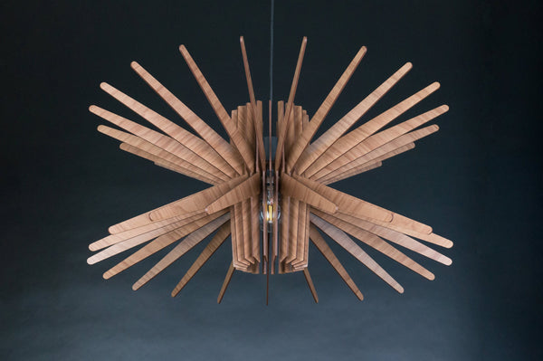 Wood Pendant Light, Modern Chandelier Fixture