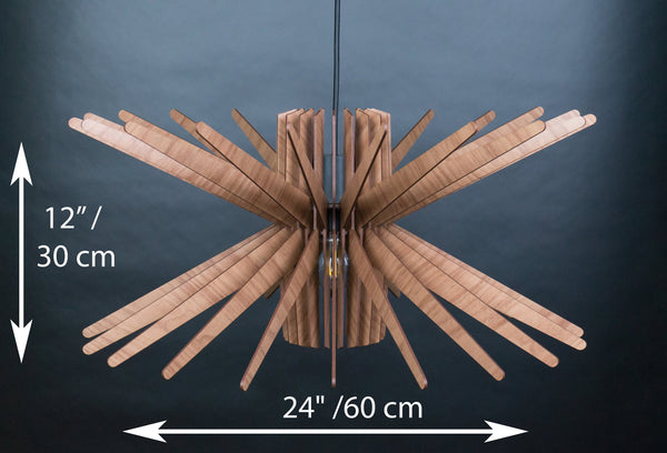 Wood Pendant Light, Modern Chandelier Fixture