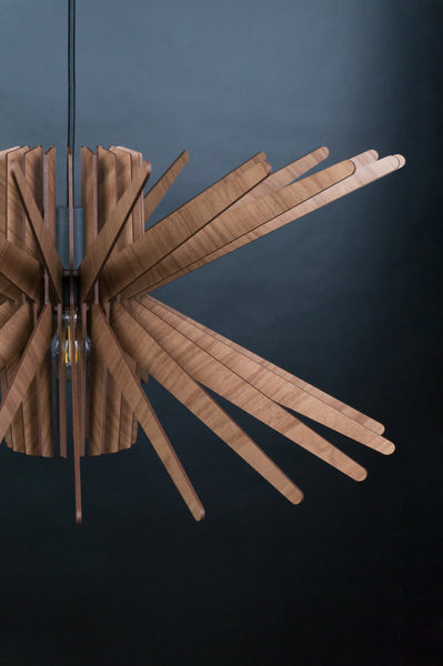 Wood Pendant Light, Modern Chandelier Fixture