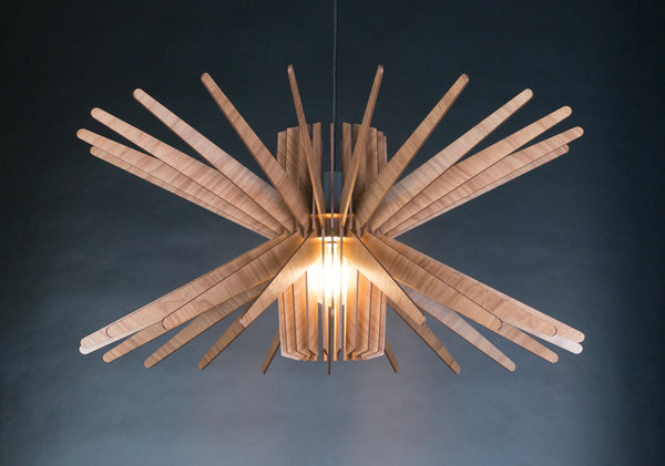 Wood Pendant Light, Modern Chandelier Fixture