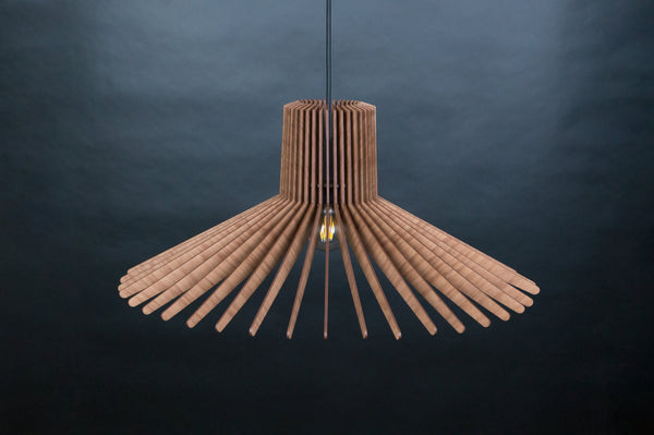 Wood Ceiling Lamp, Scandinavian Hanging Fixture