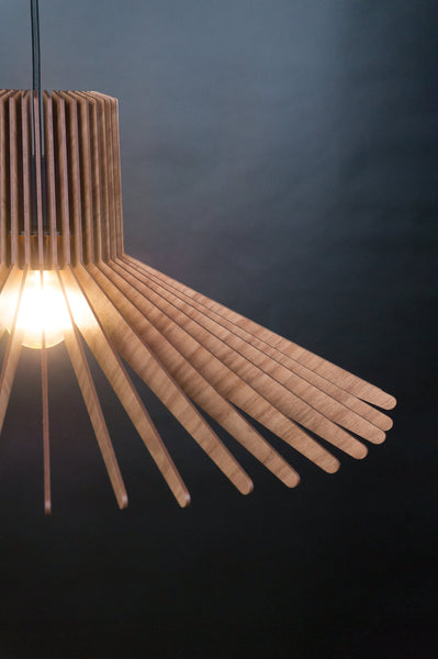 Wood Ceiling Lamp, Scandinavian Hanging Fixture