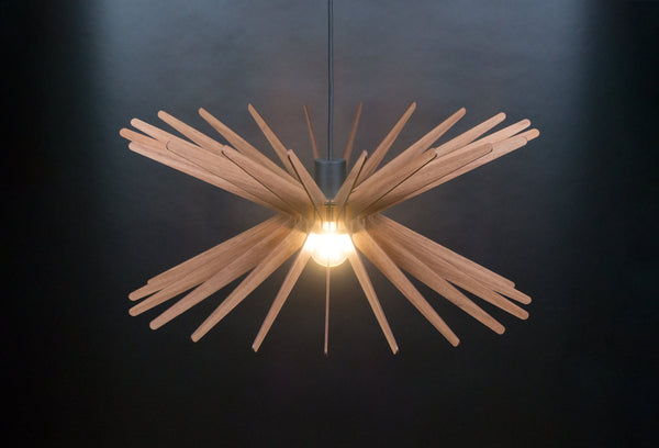 Wood Ceiling Lamp, Geometric Dining Chandelier