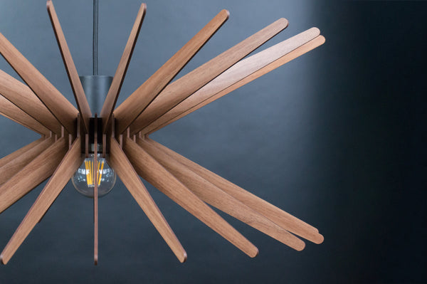 Wood Ceiling Lamp, Geometric Dining Chandelier