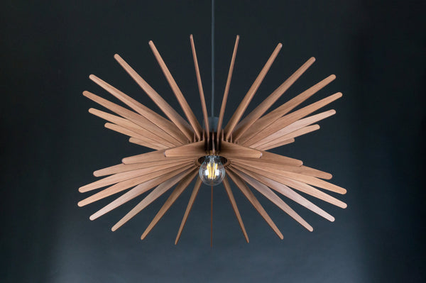 Wood Ceiling Lamp, Geometric Dining Chandelier