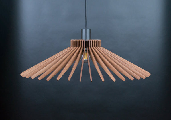 Wooden Chandelier, Plug-In Pendant Light Fixture