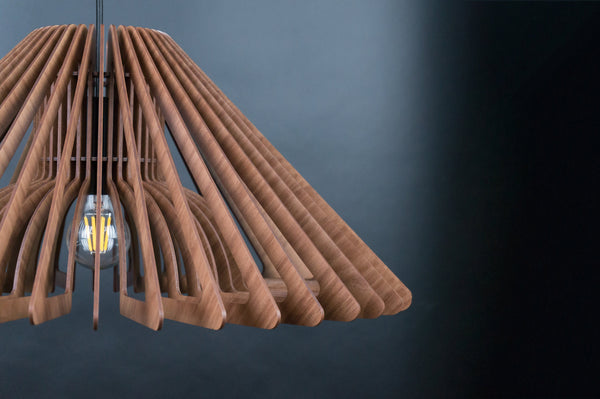 Mid-Century Wooden Pendant Light, Scandinavian Ceiling Lamp