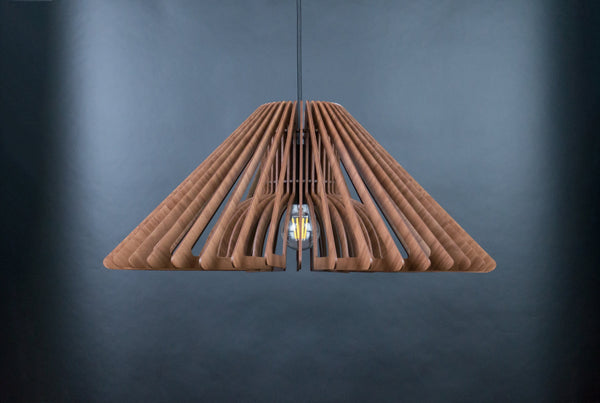 Mid-Century Wooden Pendant Light, Scandinavian Ceiling Lamp
