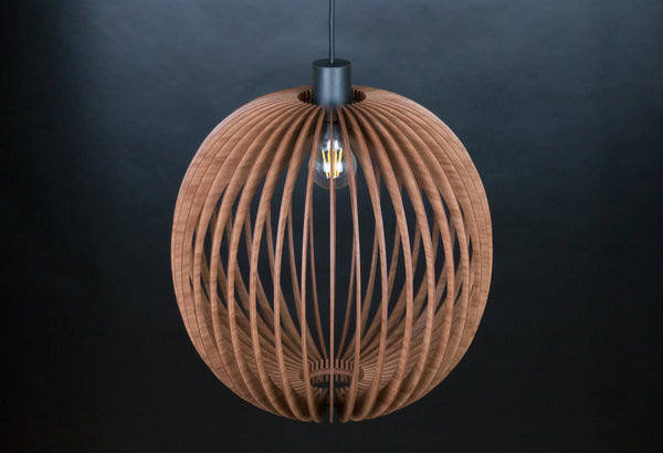 Bubble Wood Pendant Light, Modern Ceiling Fixture
