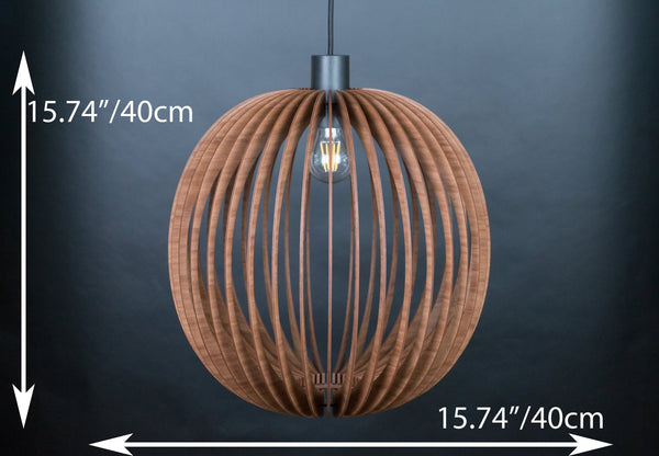 Bubble Wood Pendant Light, Modern Ceiling Fixture