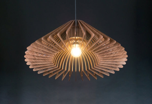 Mid-Century Wooden Pendant Light, Scandinavian Ceiling Lamp