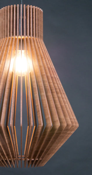 Mid-Century Wood Pendant Light, Hanging Dining Chandelier